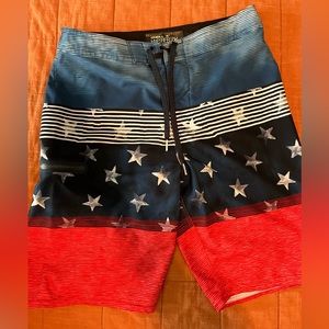O'Neill Mens God Bless America 🇺🇸 swim trunks.